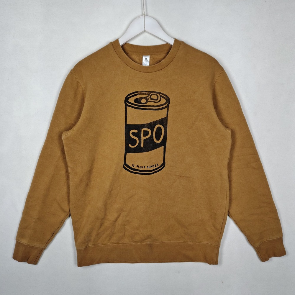 AS Colour United Mens SPO Can Graphic Sweatshirt Mustard Brown Small